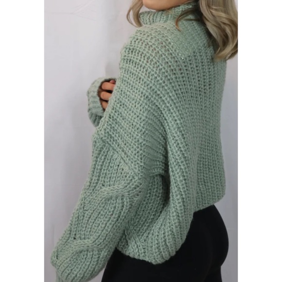 Free People Chunky Knit Pullover in XL - Picture 2 of 8